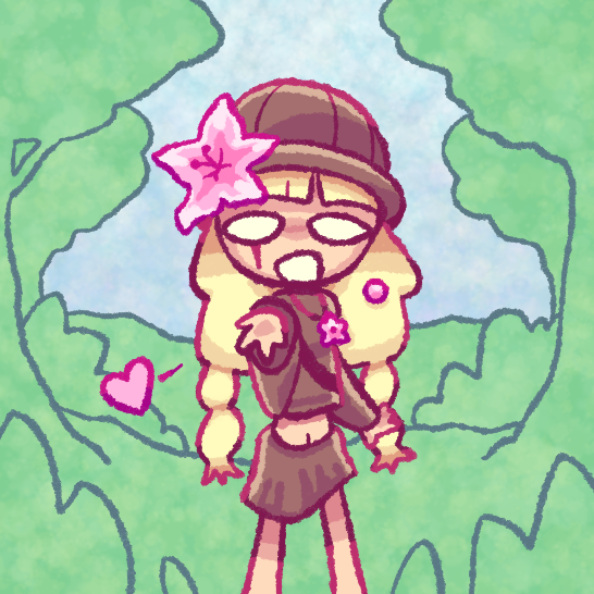 a much more humanoid hypoluna exploring nature with love